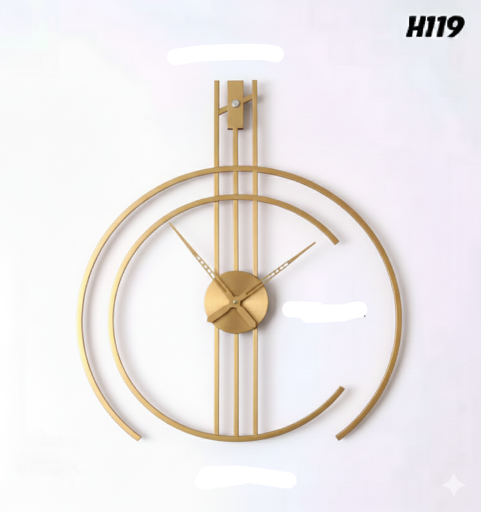ساعت دیواری مدرن کد H/119 رنگ مشکی/ سفید