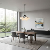 لوستر9 شعله مدرن دکورهیوا مدل A/230.9 طوسی طلایی