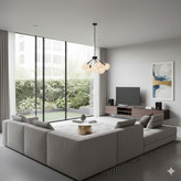 لوستر9 شعله مدرن دکورهیوا مدل A/230.9 طوسی طلایی