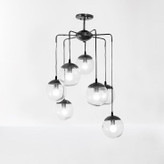 لوستر7 شعله آبشاری دکور هیوا مدل A/231.7 طلایی- طوسی