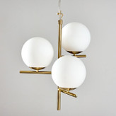 لوستر 3شعله حبابی دکور هیوا مدل A240.3 طلایی