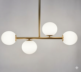 لوستر آویز خطی 4 شعله مدرن مدل A/243.4 طلایی