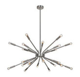 لوستر بزرگ 24 شعله مدرن مدل A/244.24 دکور هیوا نقره ای