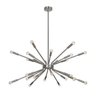 لوستر بزرگ 24 شعله مدرن مدل A/244.24 دکور هیوا نقره ای