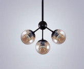 لوستر 5 شعله مدرن دکور هیوا مدل A/247.5 با حباب هی شامپاینی