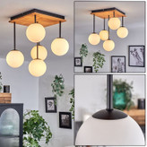 لوستر سقفی 5 شعله مدرن مدل A/248.5 دکور هیوا با صفحه مشکی